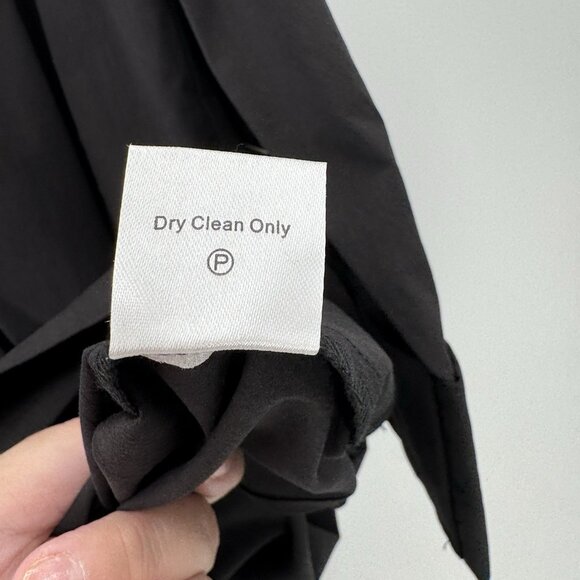 Tuckernuck Women's Black Charlie Shirt Dress Stand Collar Cotton Poplin XXL 2XL - Picture 7 of 8